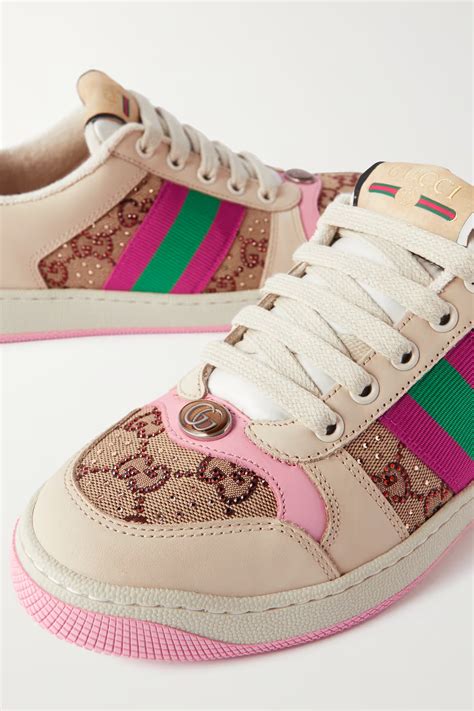 gucci screener on feet|Gucci Womens Screener Leather Sneakers Reviews 2024.